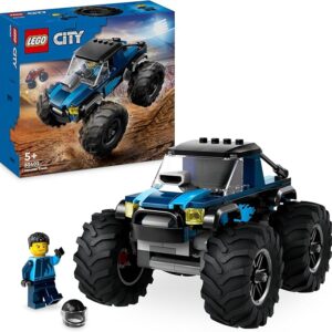 GO City Blue Monster Truck Toy for 5 Plus Year Old Boys & Girls, Vehicle Set with a Driver