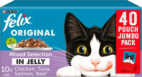 Delicious Felix Original Mixed Menu in Jelly – Premium Wet Cat Food